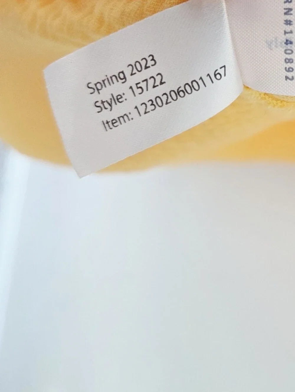 Marine Layer Valencia Wrap Midi Dress Marigold golden yellow cotton gauze Large